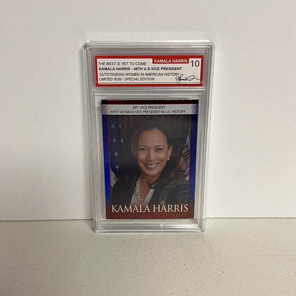 Kamala Harris Foil Holographic Slab Card Graded 10 Best Is Yet To Come Slabbed